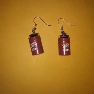 Dr. Pepper Earrings Novelty craft earrings parody